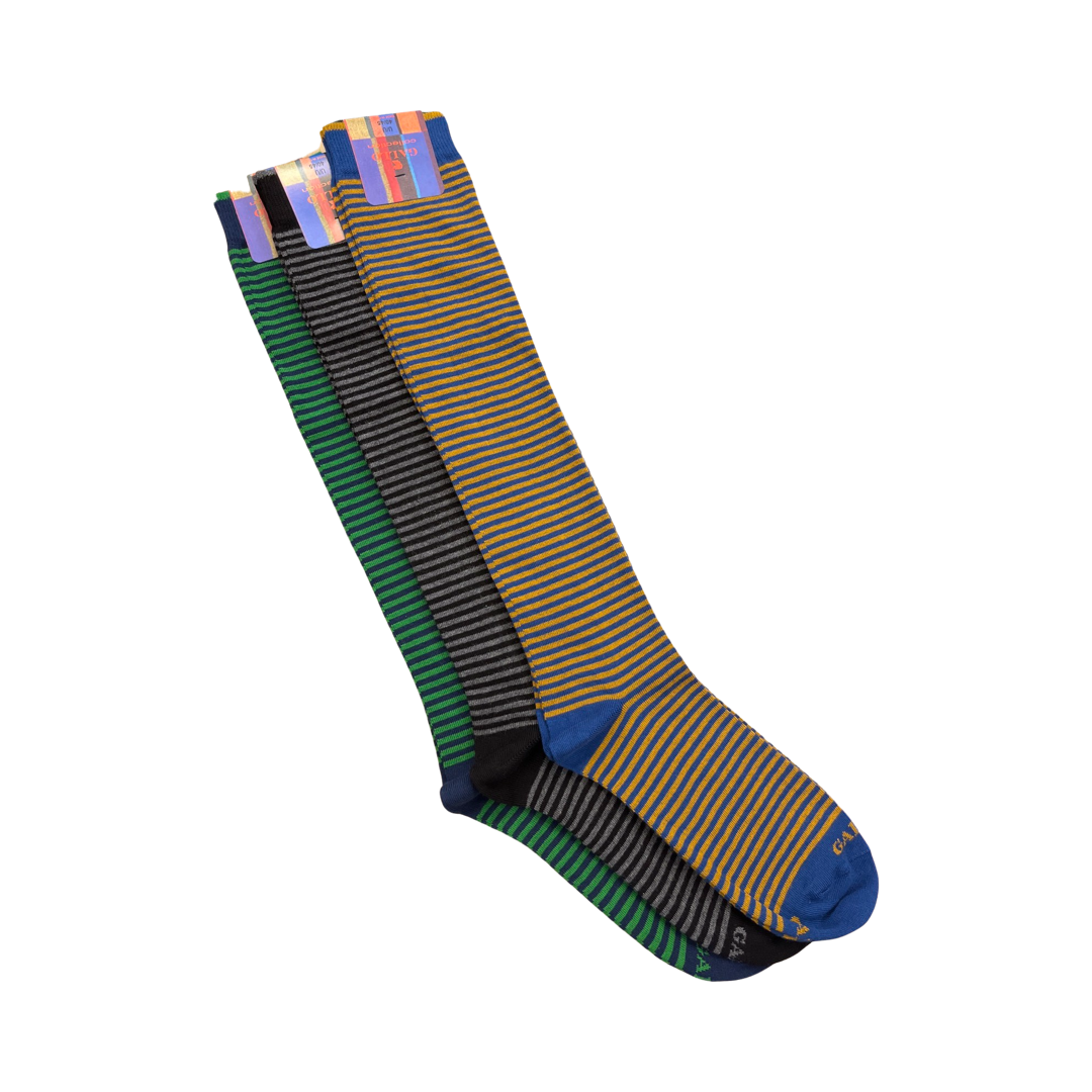 Gallo Calze Lunghe Uomo In Cotone Leggero Blu Oceano Con Motivo Gufo