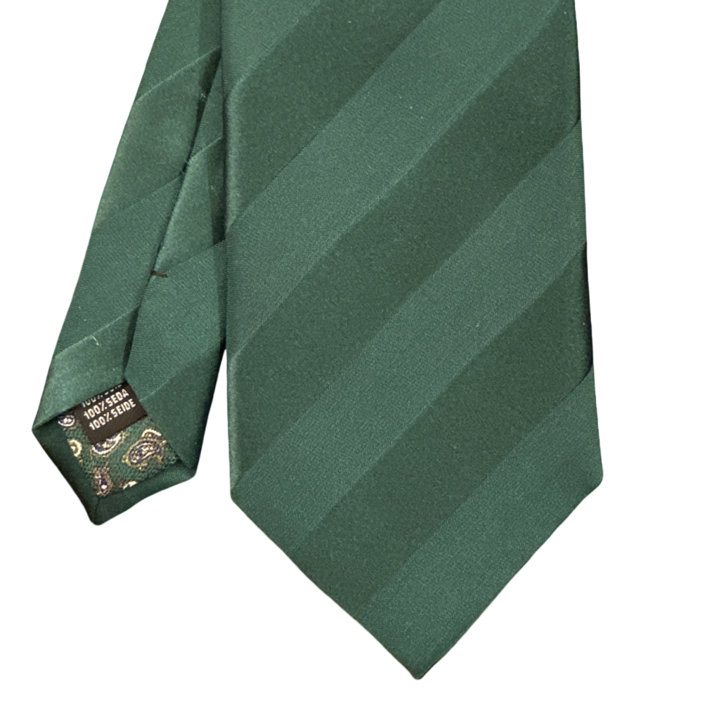 Soprano Cravatta In Seta Con Stampa Animalier – Testa Di Cervo, Verde Country, Unica - 6