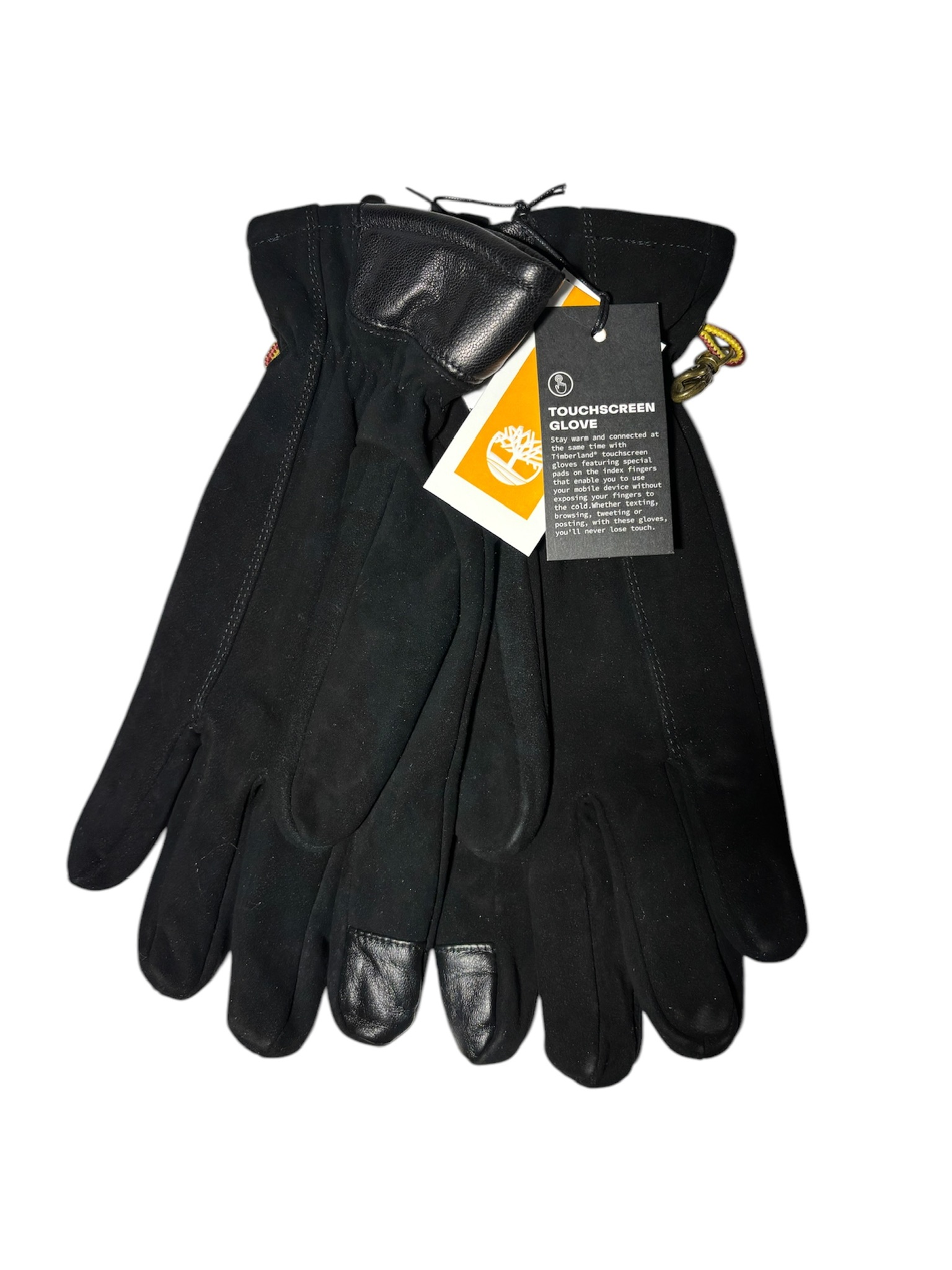 Guanti Timberland tessuto tecnico e pelle barbisio nero (1)