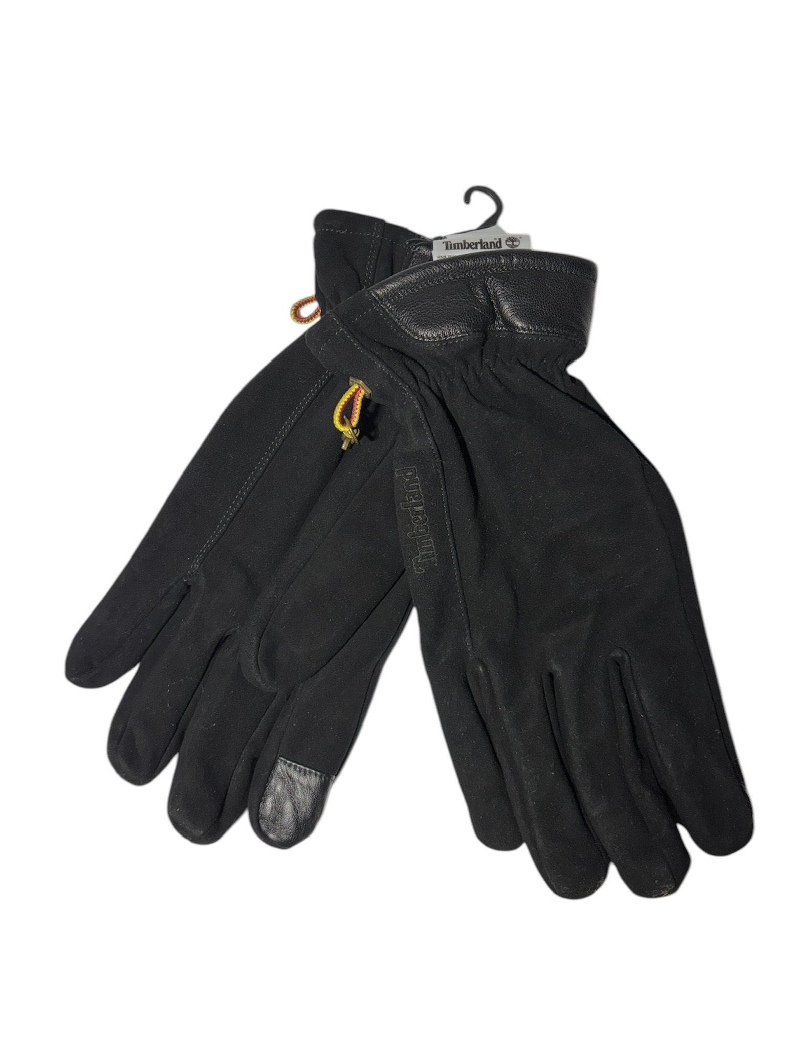 Guanti Timberland tessuto tecnico e pelle barbisio nero (2)